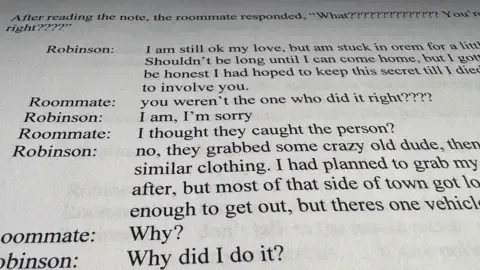 Exclusive Text Thread Between Conservative Commentator Suspect and Co-resident