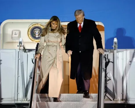 The US President Preparing to Meet the King while Demonstrators Convene in London and Windsor